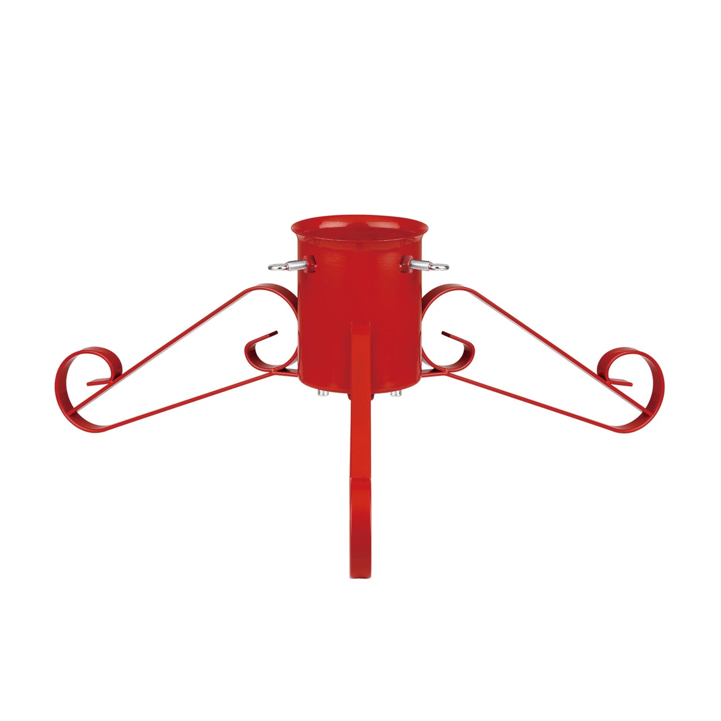 Small Traditional Scroll Leg Metal Tree Stand - Red