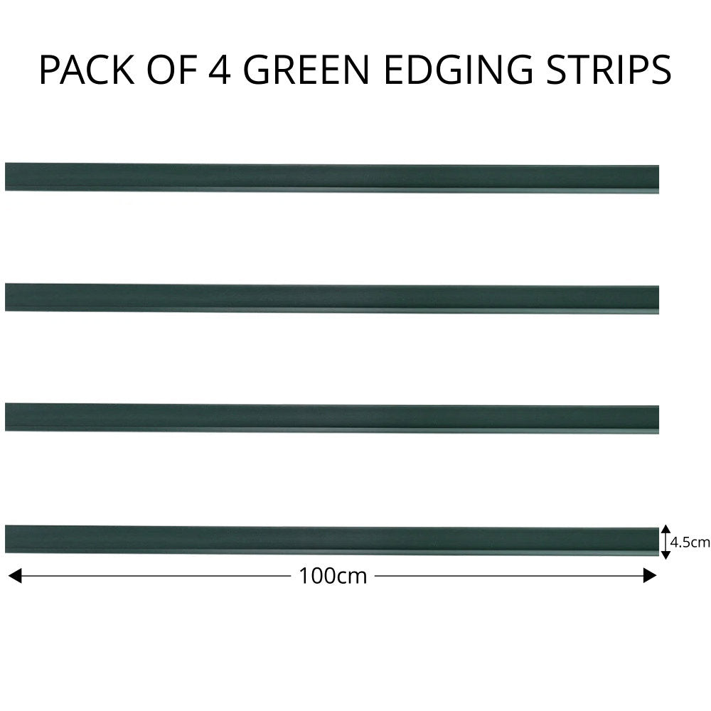 Edging / Stabilising Strips for PVC Screening - Green 4 Pack