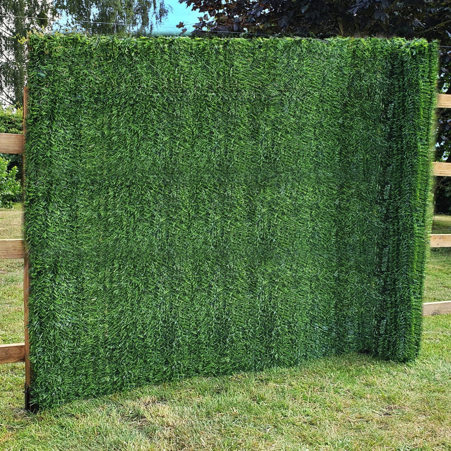 Artificial Conifer Hedge Garden Fence Privacy Screening - 3m Long