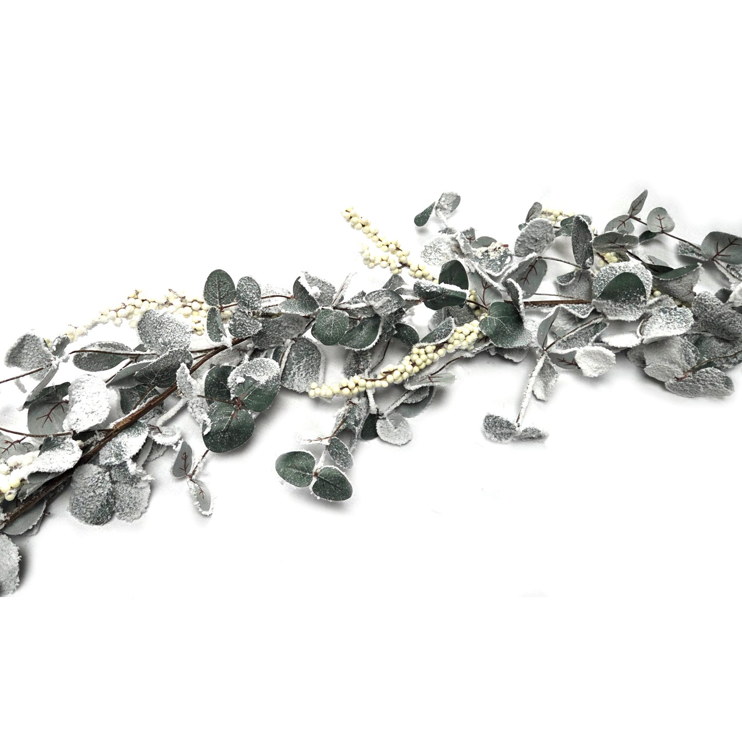 Snow Flocked Eucalyptus & White Berries 183cm Garland