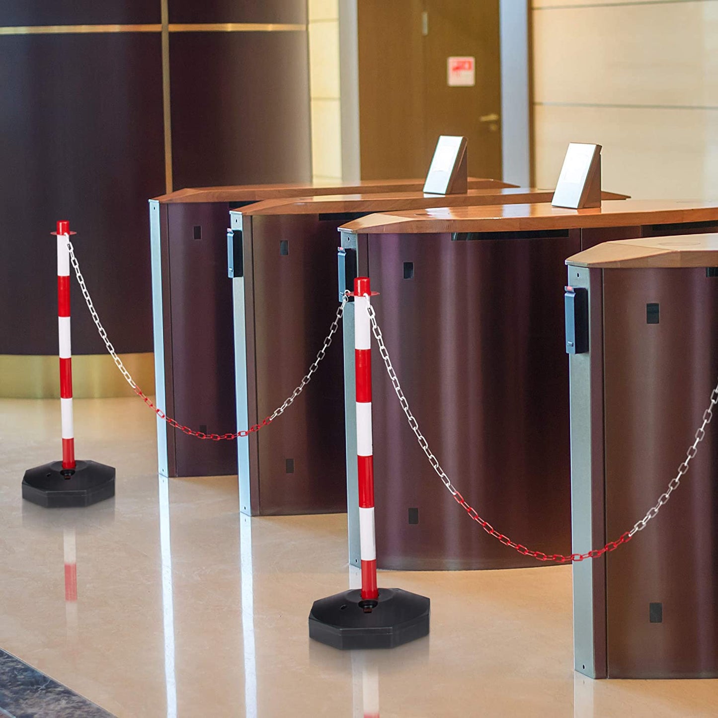 Freestanding Post and Chain Barriers