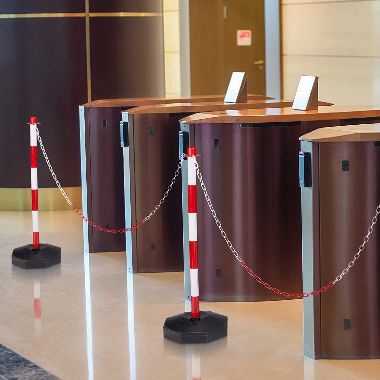 Freestanding Post and Chain Barriers