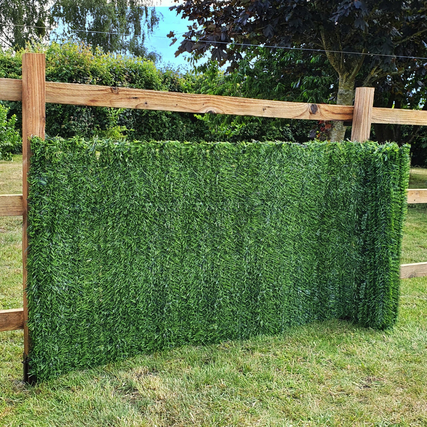 Evergreen Artificial Conifer Hedge Fence