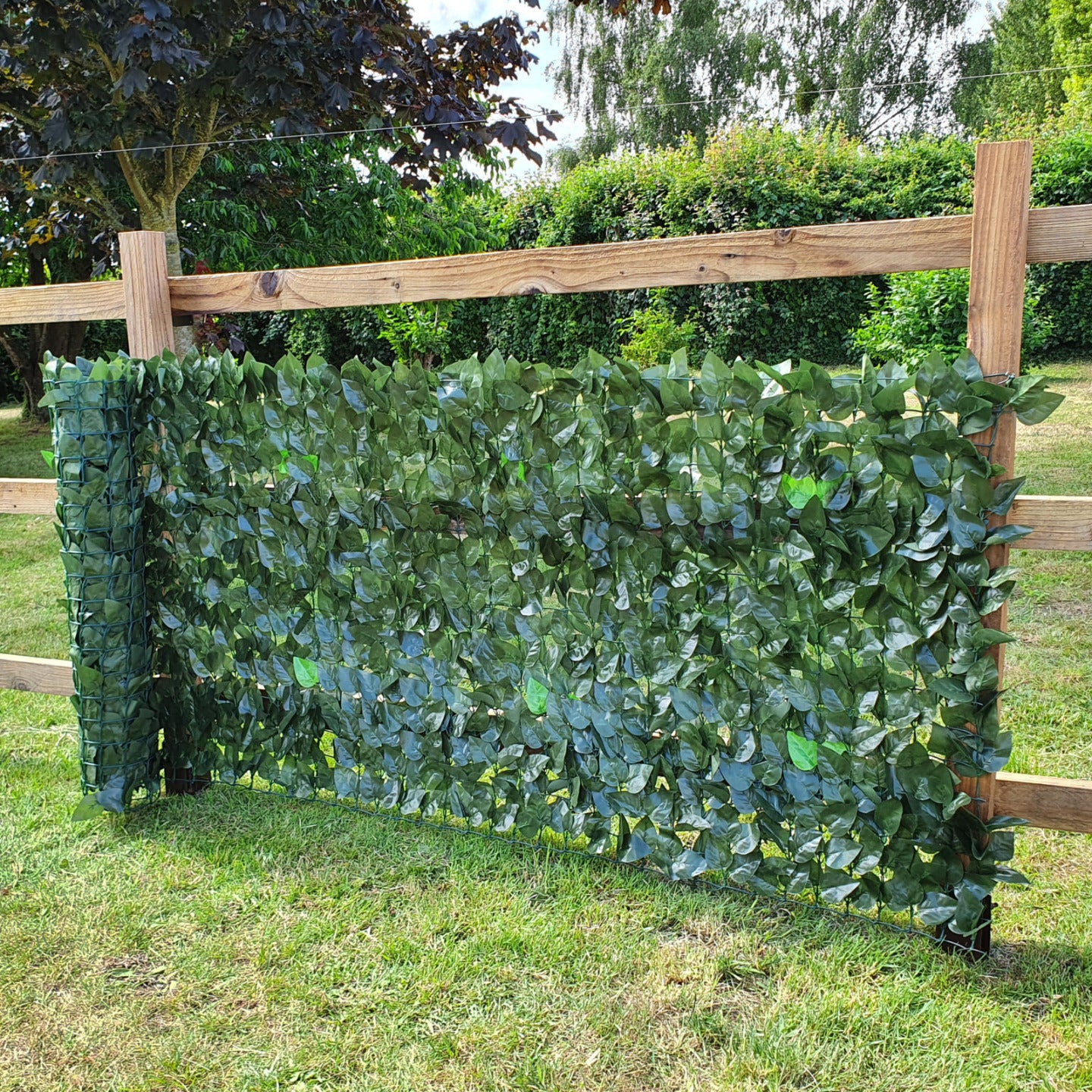 Artificial Hedge Two Colour Ivy Leaf  Screening Garden Fence