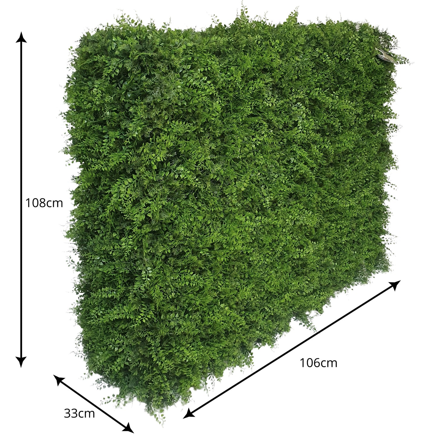 Freestanding Artificial Fern Hedge 106cm x 108cm