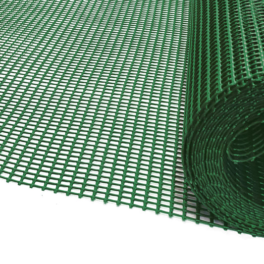 Heavy Duty Extruded Square Mesh Plastic Fence - Green 13mm