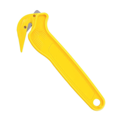 Explosives Box Cutter Yellow Safety Box Cutter with Fixed Steel Blade – Premier Netting