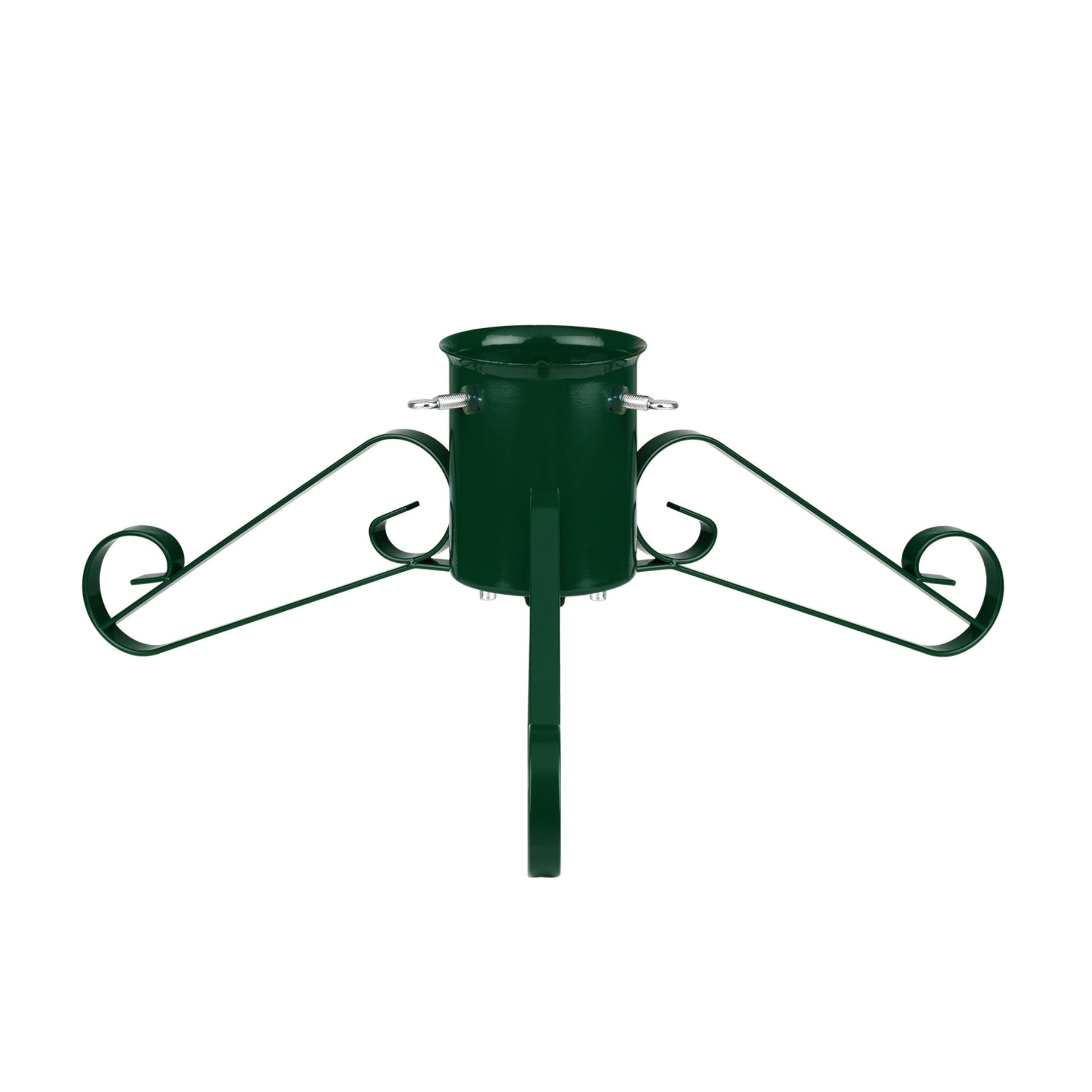 Small Traditional Scroll Leg Metal Tree Stand - Green