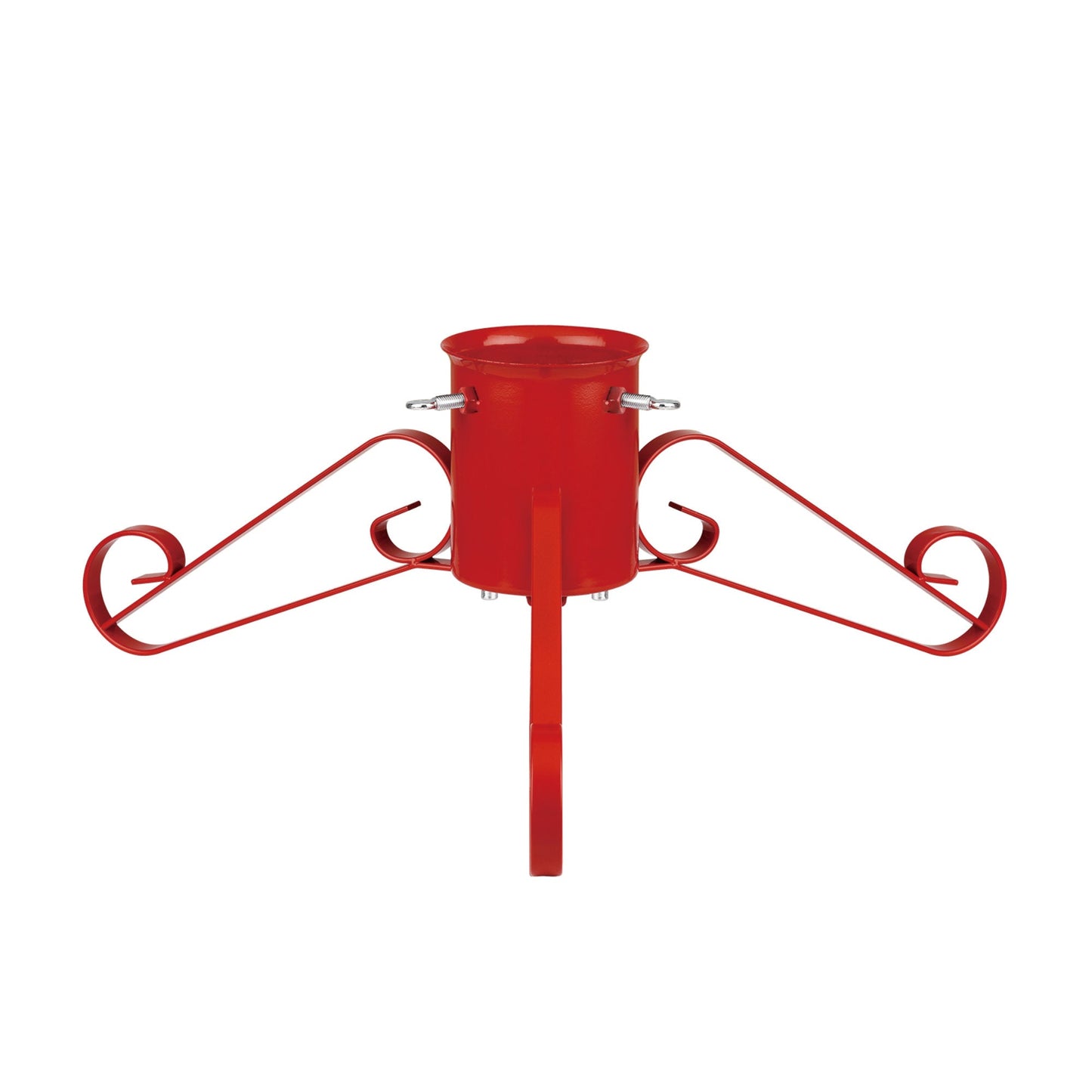 Small Traditional Scroll Leg Metal Tree Stand - Red