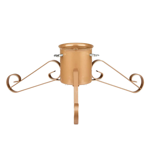 Medium Traditional Scroll Leg Metal Tree Stand - Gold