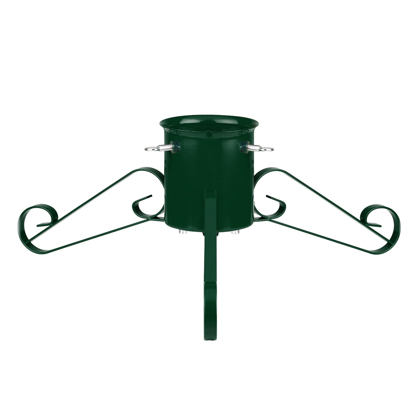 Medium Traditional Scroll Leg Metal Tree Stand - Green