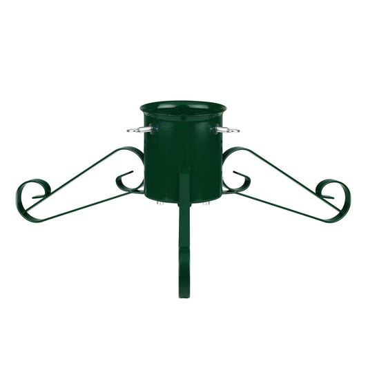 Medium Traditional Scroll Leg Metal Tree Stand - Green