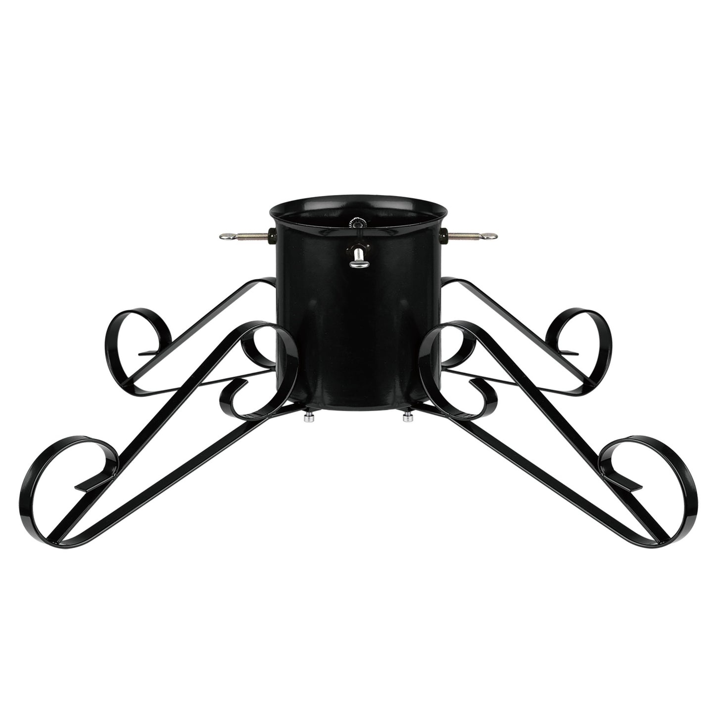 Traditional Scroll Leg Metal Tree Stand - Black