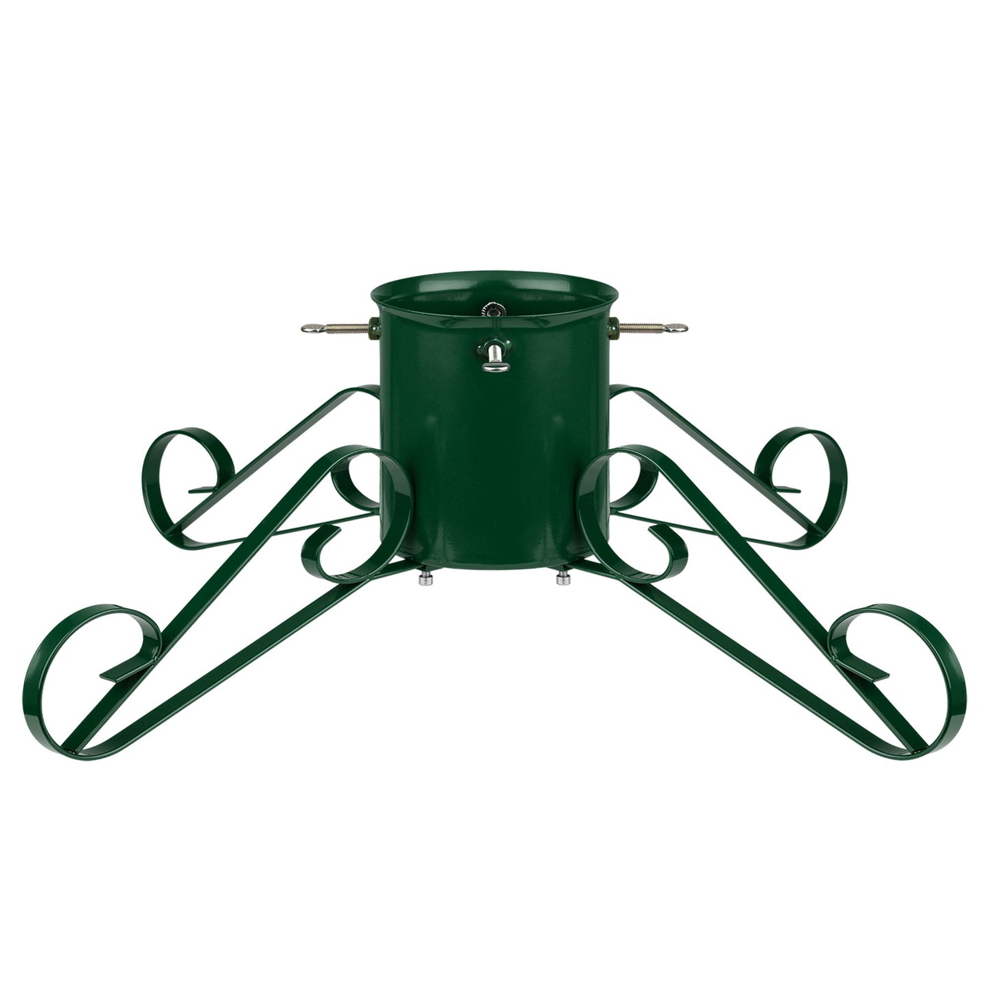 Large Traditional Scroll Leg Metal Tree Stand - Green