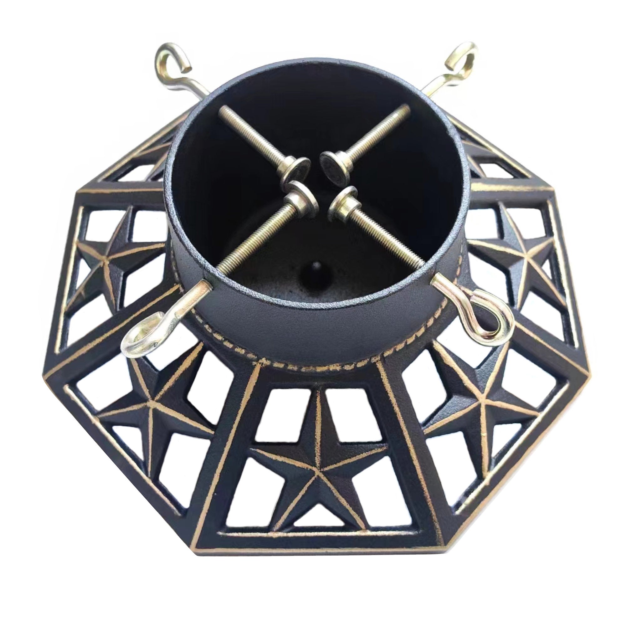 Octagonal Tree Riser Cast Iron Octagonal Gold Star 14