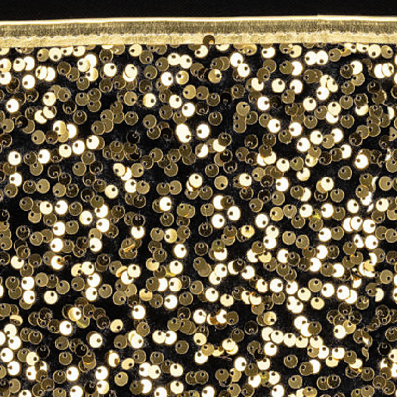 Gold Sequin Christmas Tree Skirt Collar