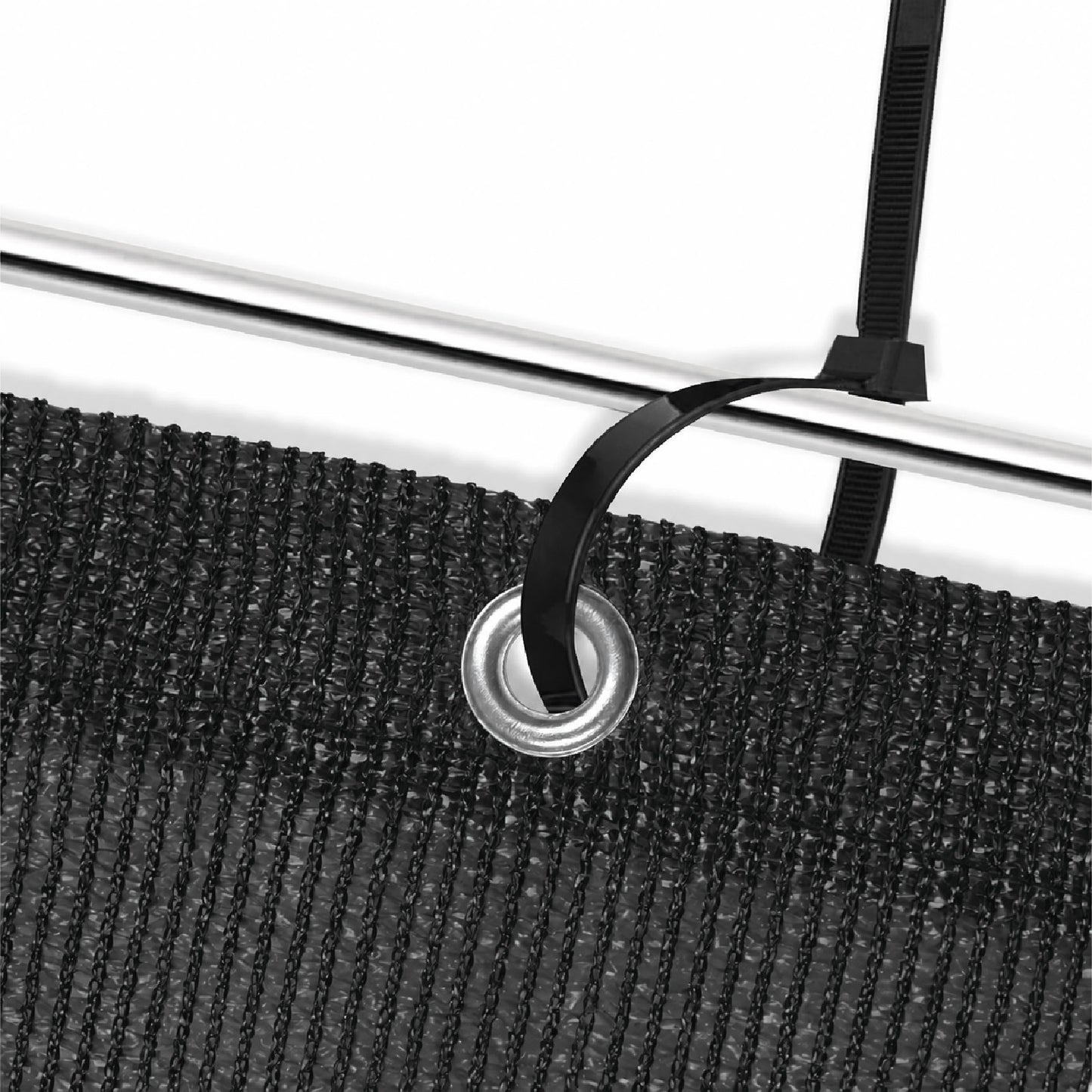 Black Privacy & Balcony Screening Net - Heavy Duty 180gsm with Eyelets