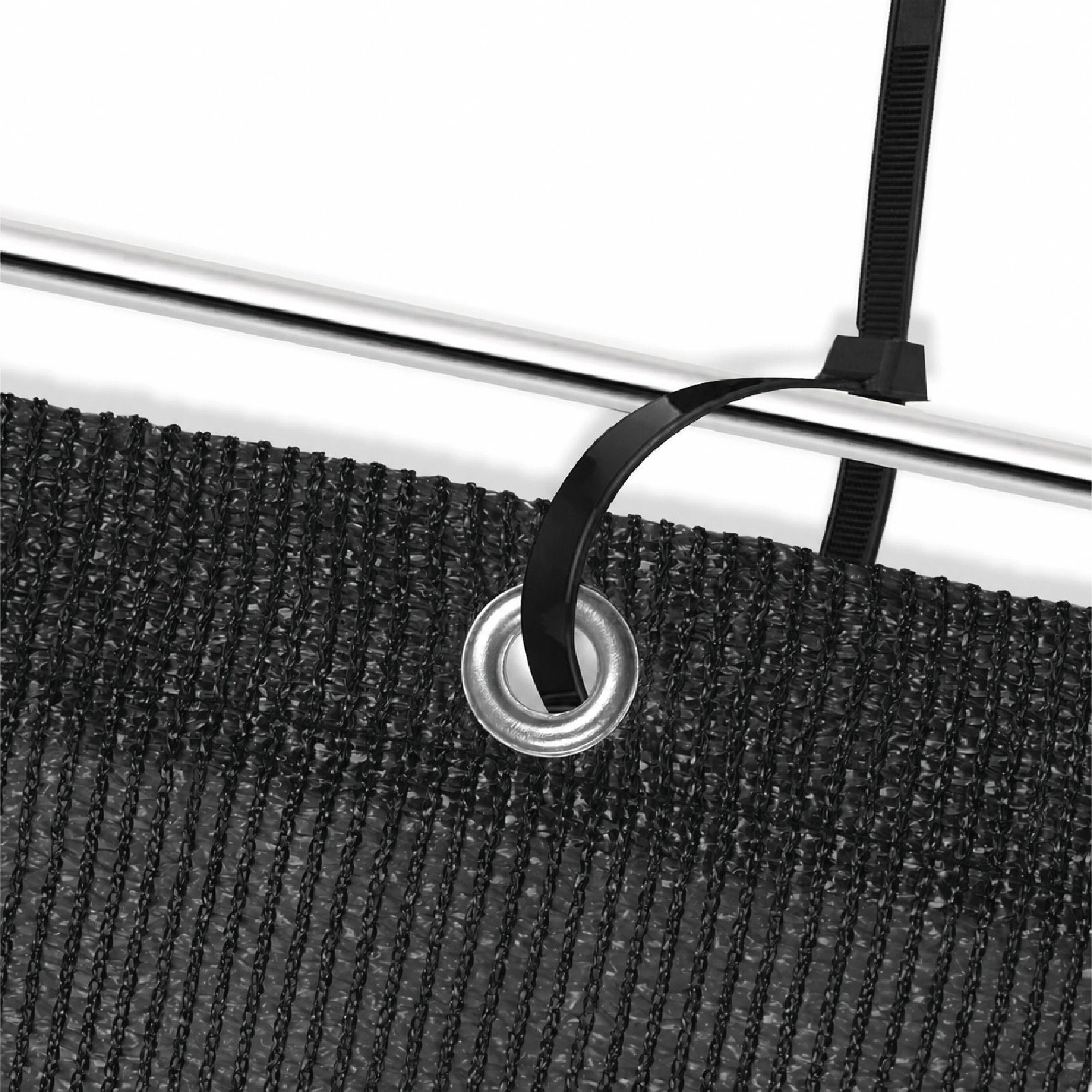 Black Privacy & Balcony Screening Net - Heavy Duty 180gsm with Eyelets