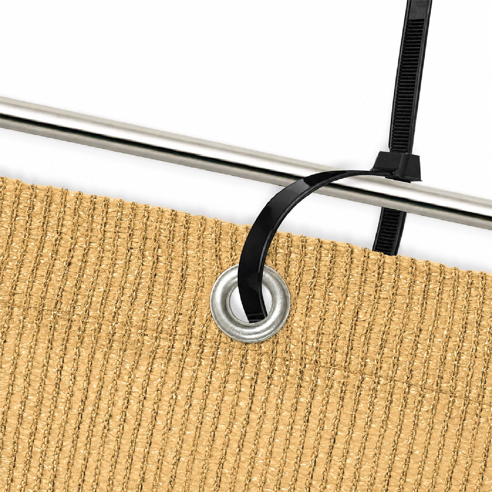 Sand Privacy & Balcony Screening Net - Heavy Duty 180gsm with Eyelets
