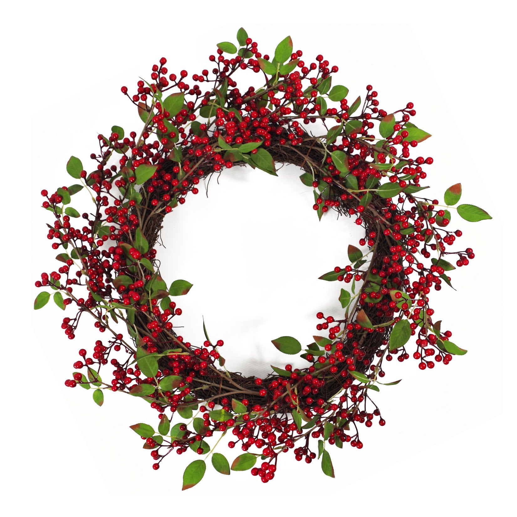60cm Christmas Winter Wreath - Red Berry Floristry Wreath