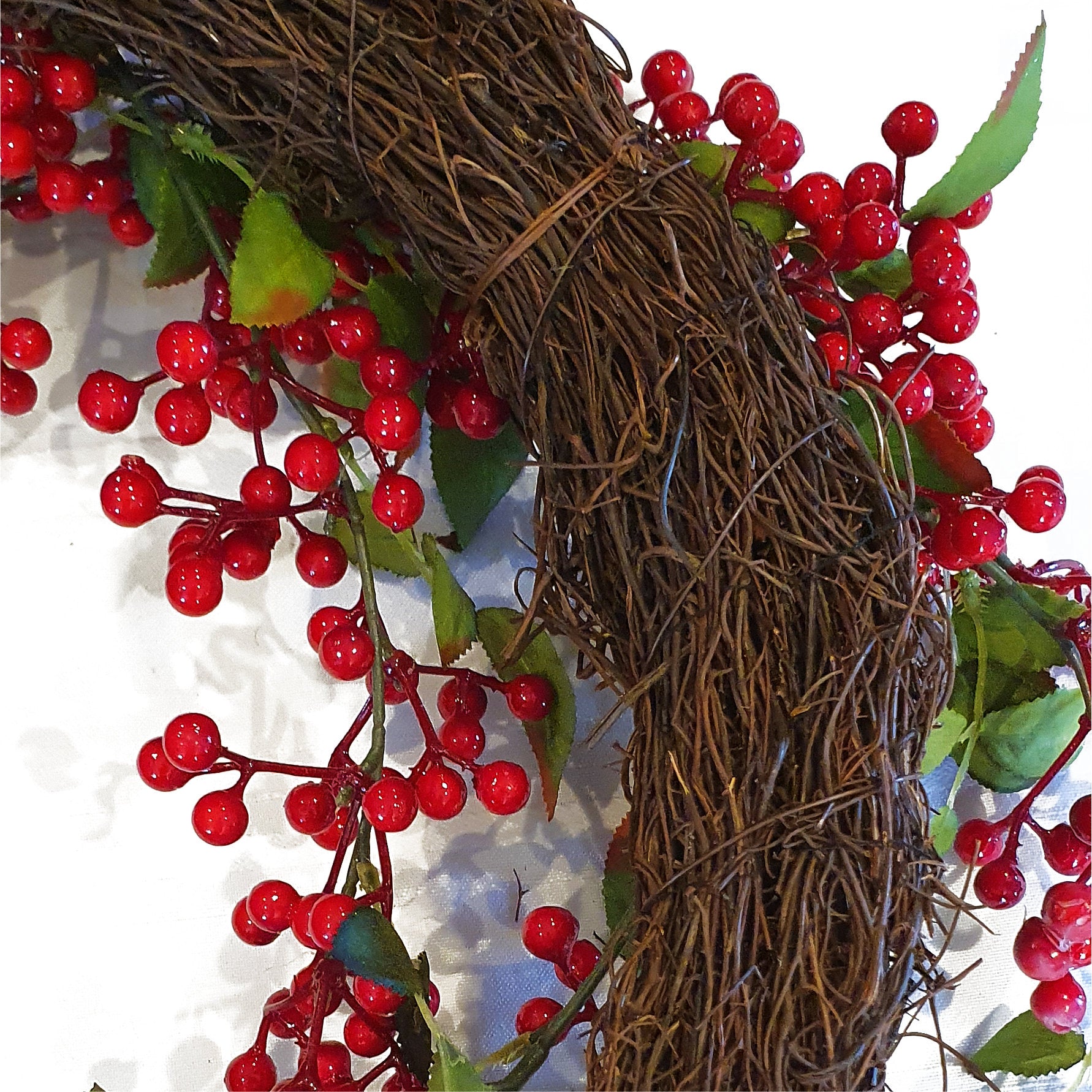 60cm Christmas Winter Wreath - Red Berry Floristry Wreath