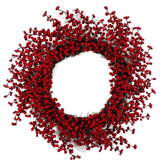 60cm Christmas Wreath - Luxury Red Berry