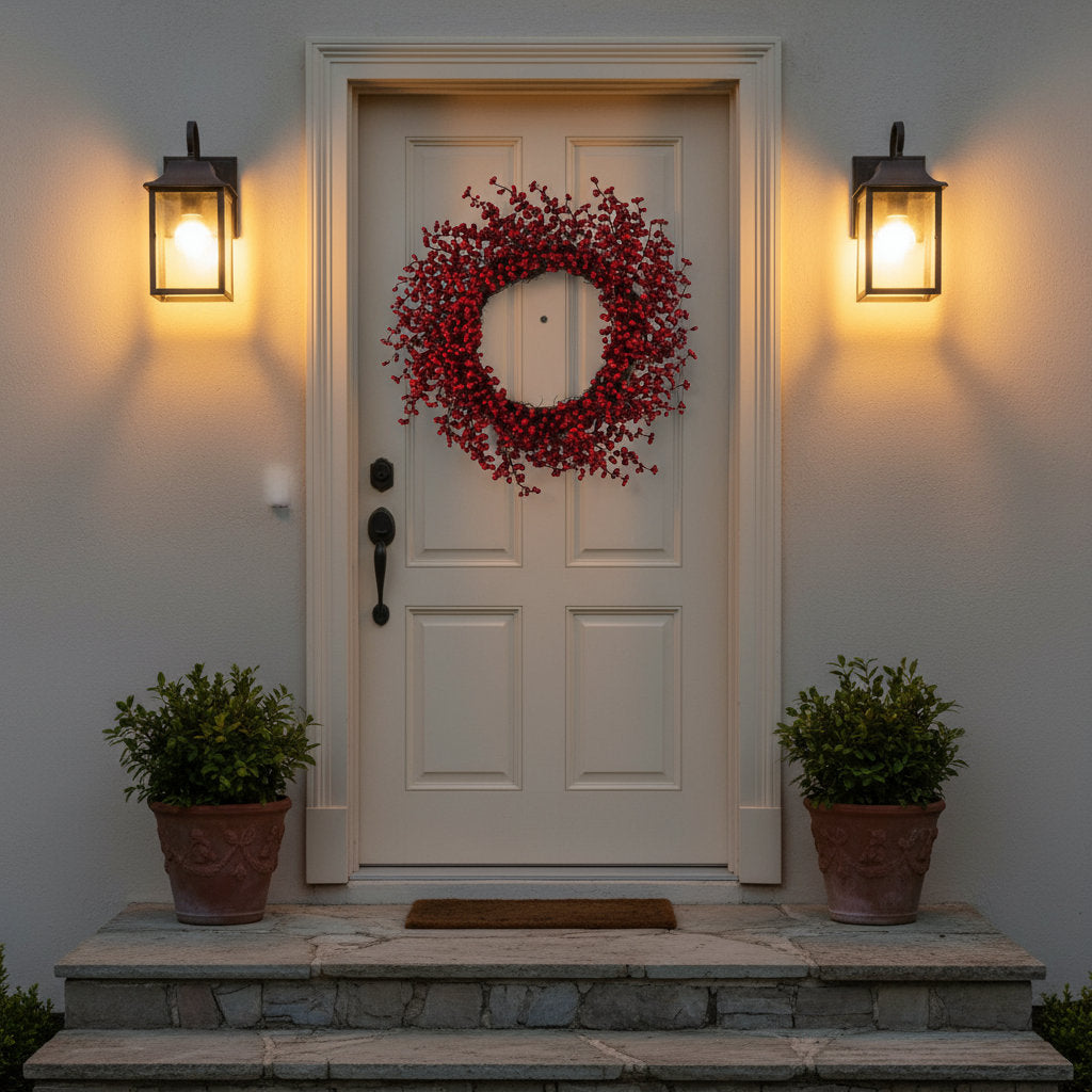 60cm Christmas Wreath - Luxury Red Berry