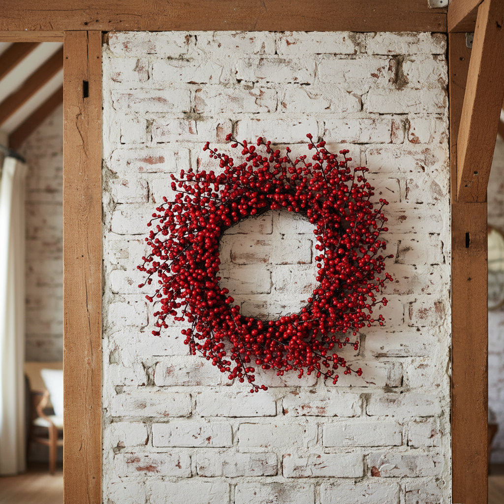 60cm Christmas Wreath - Luxury Red Berry