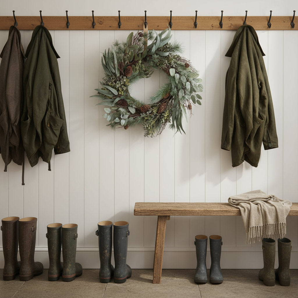 70cm Christmas Wreath - Fir Cones and Green Foliage
