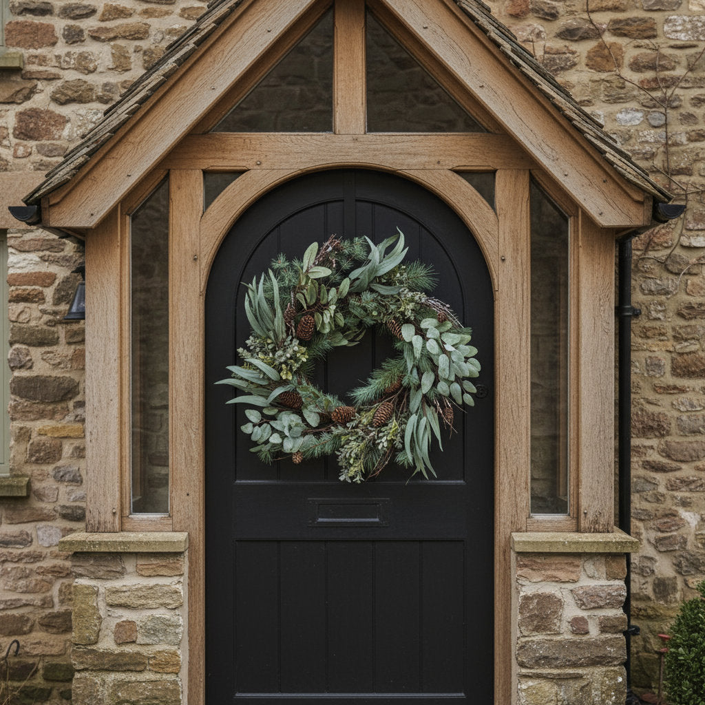 70cm Christmas Wreath - Fir Cones and Green Foliage