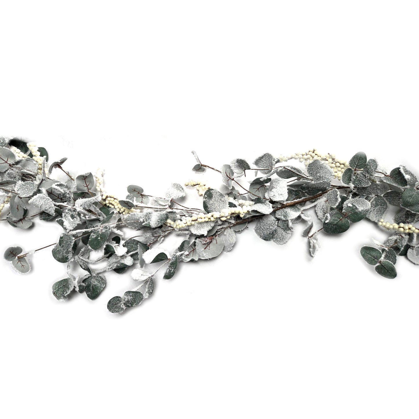 Snow Flocked Eucalyptus & White Berries 183cm Garland