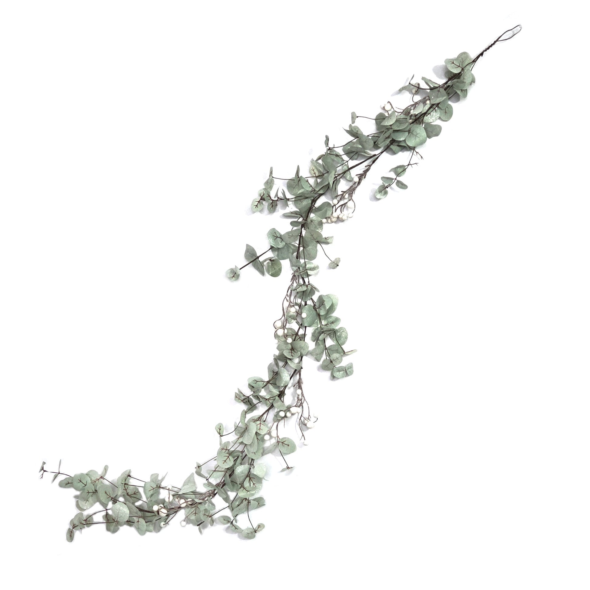 Frosted Pale Green & White Berry 183cm Garland
