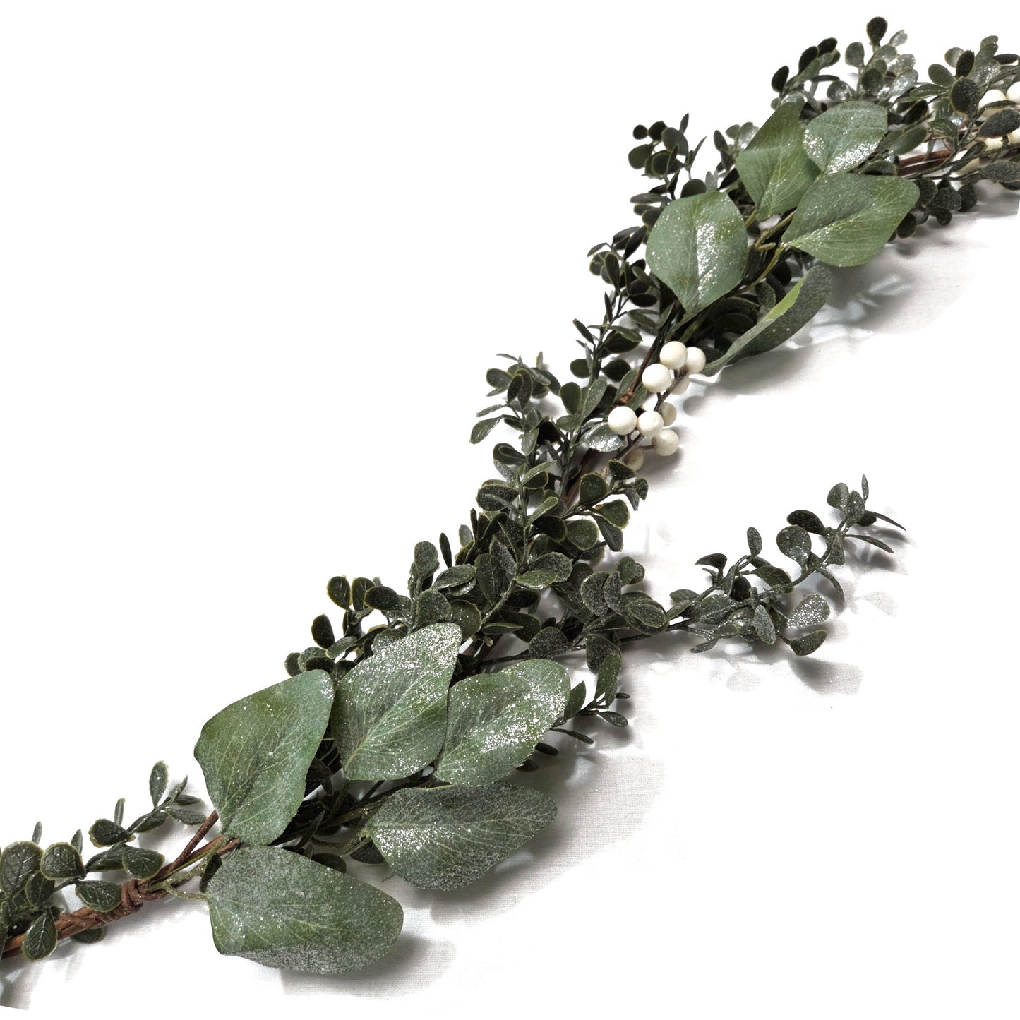 Frosted Boxwood & White Berries 150cm Garland