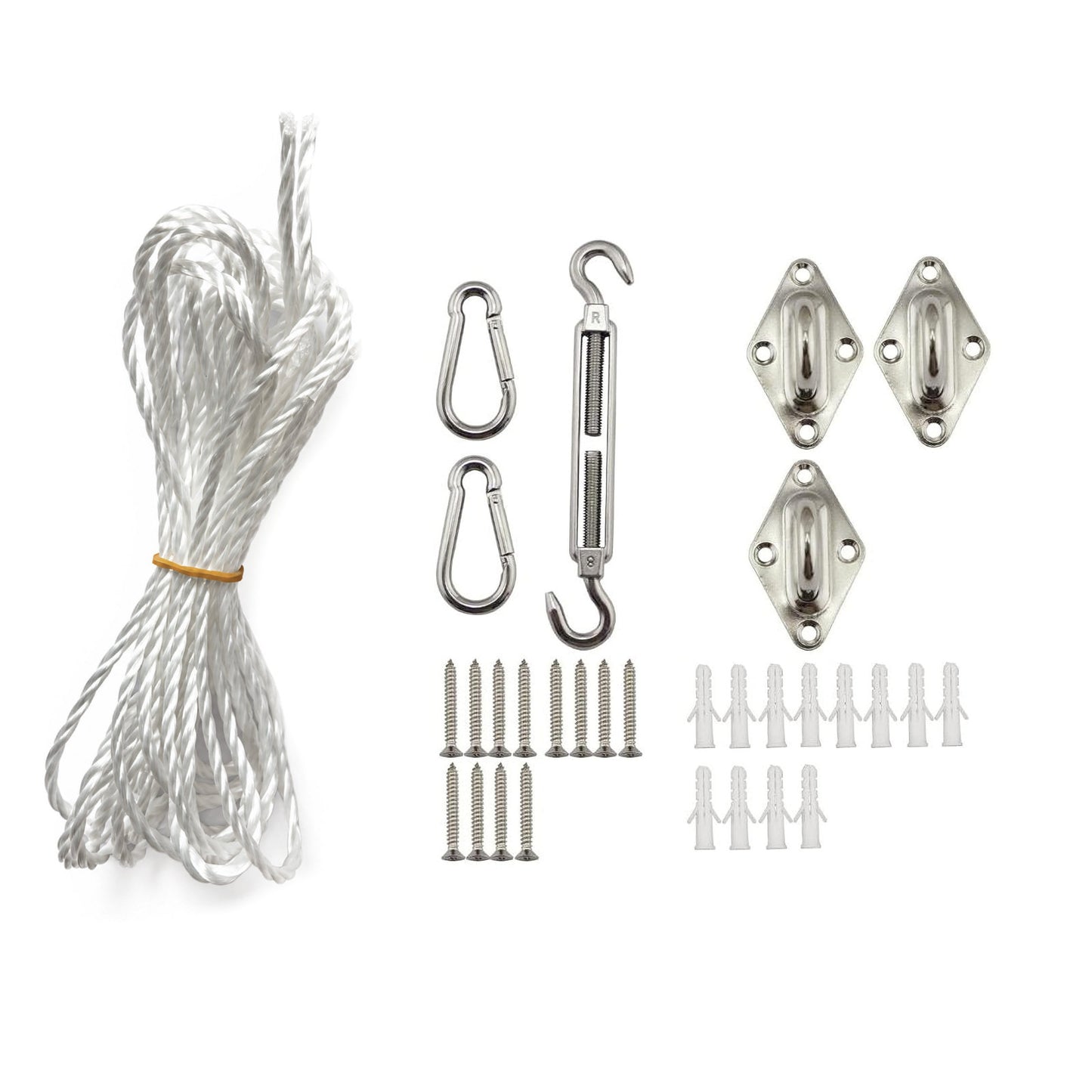 3m Triangle Shade Sail – Grey | Fixing Kit Included