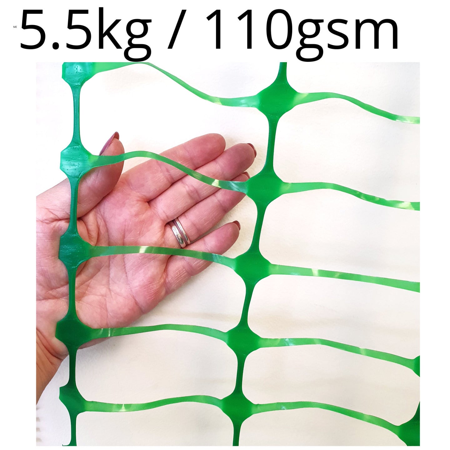 Green Plastic Barrier Mesh Fence 110gsm