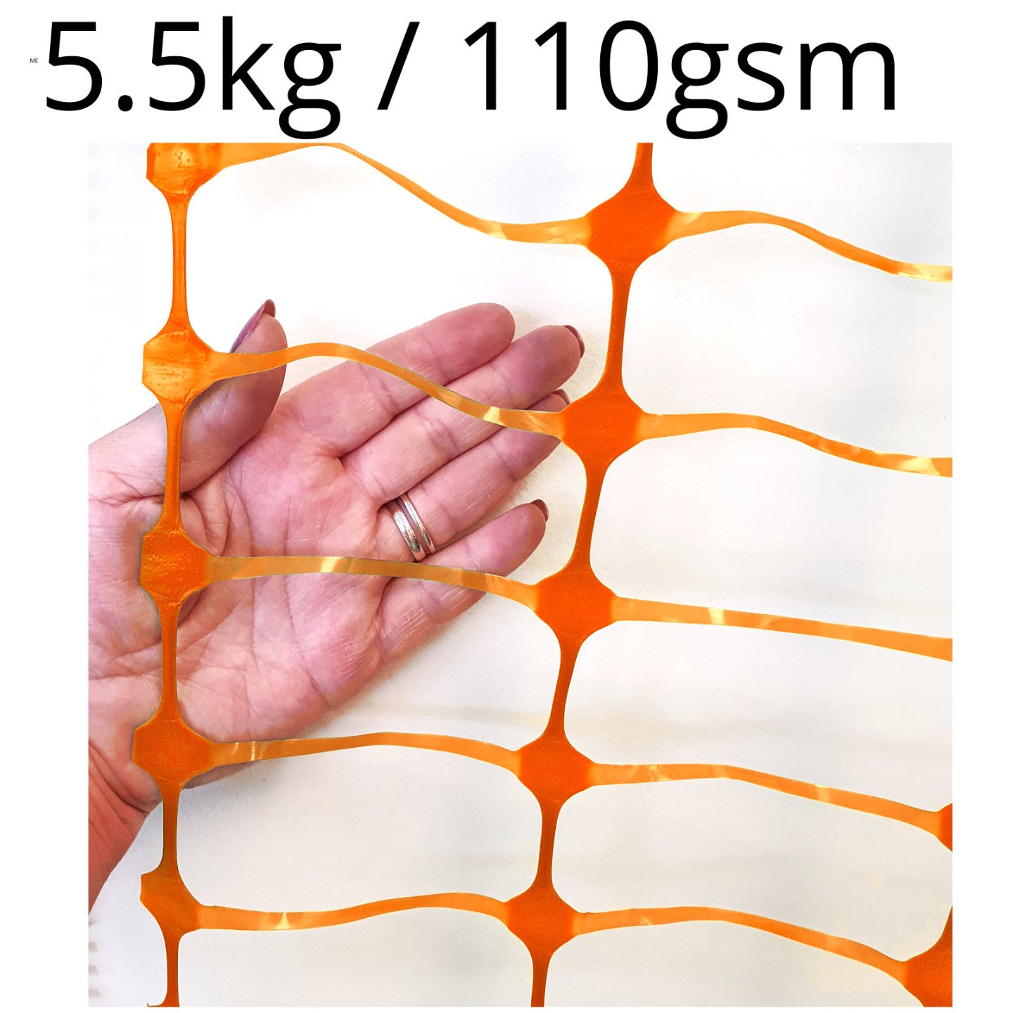 Orange Plastic Barrier Mesh Fence 110gsm