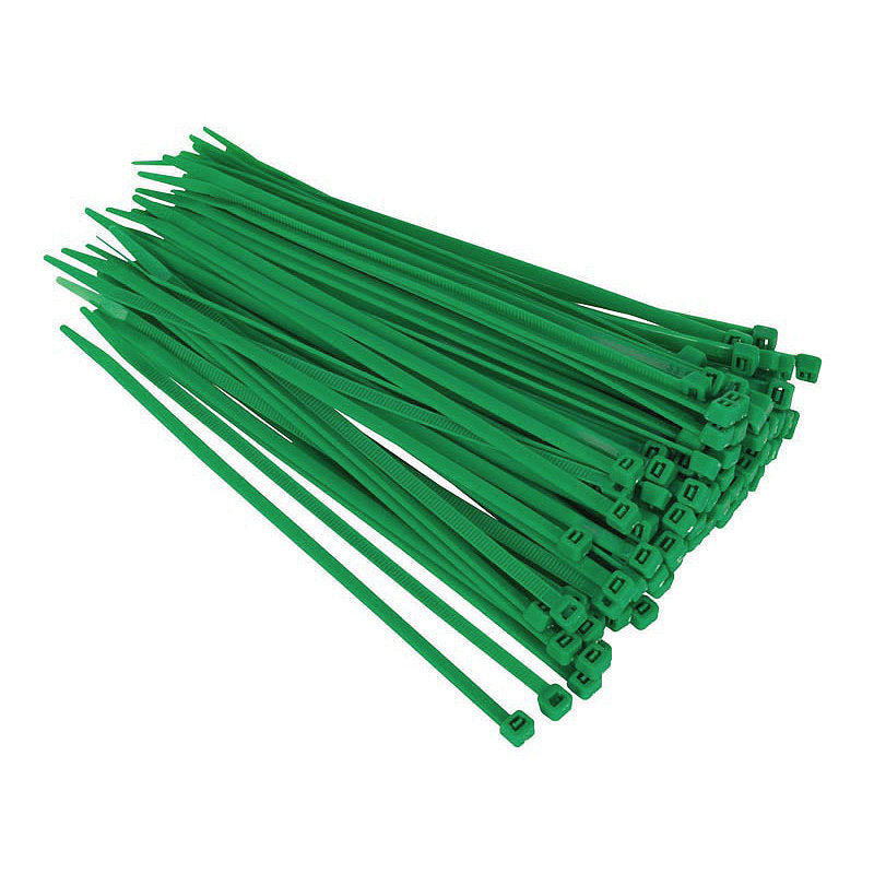 Green Cable Ties - Pack of 100