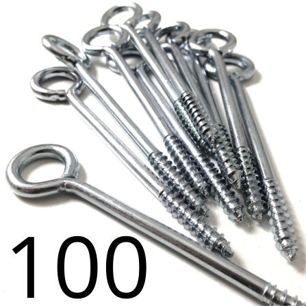 Screw in Vine Eyes 75mm - Packs of 10 or 100