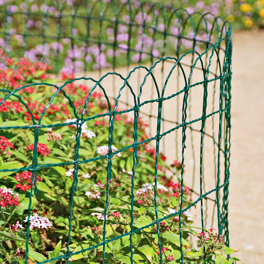 Garden Border Fence Green PVC Coated