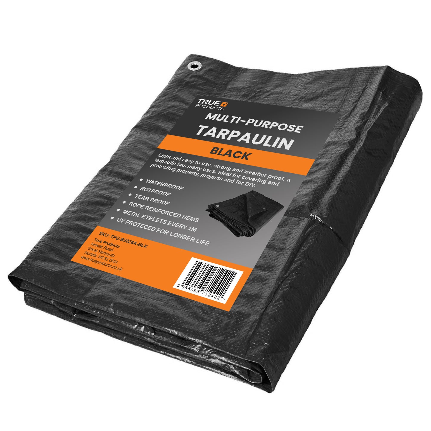 Waterproof Black Tarpaulin