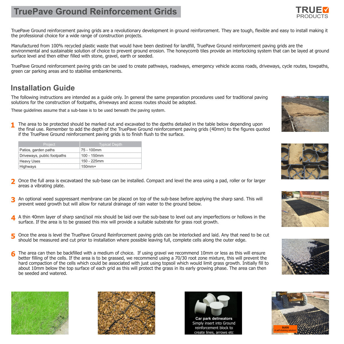 TruePave Ground Reinforcement Grids