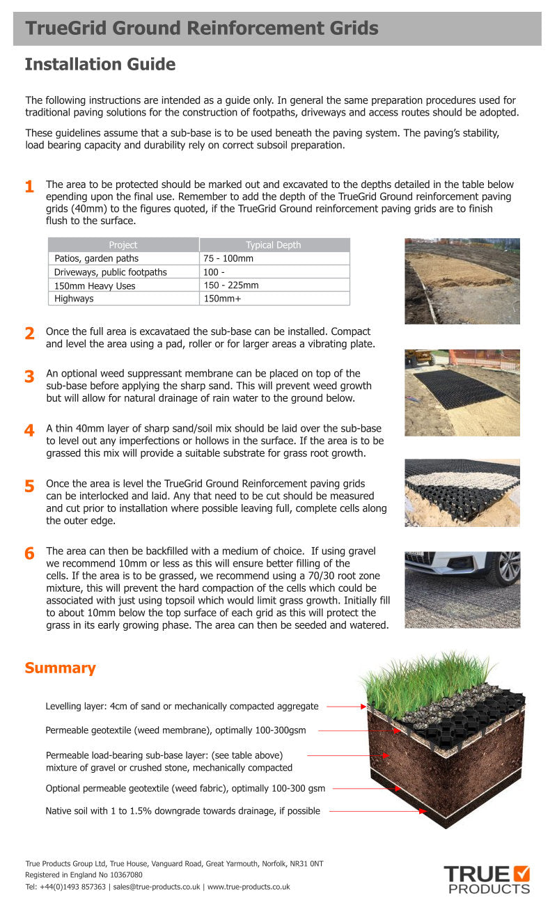 TrueGrid Ground Reinforcement Grids Installation Guide