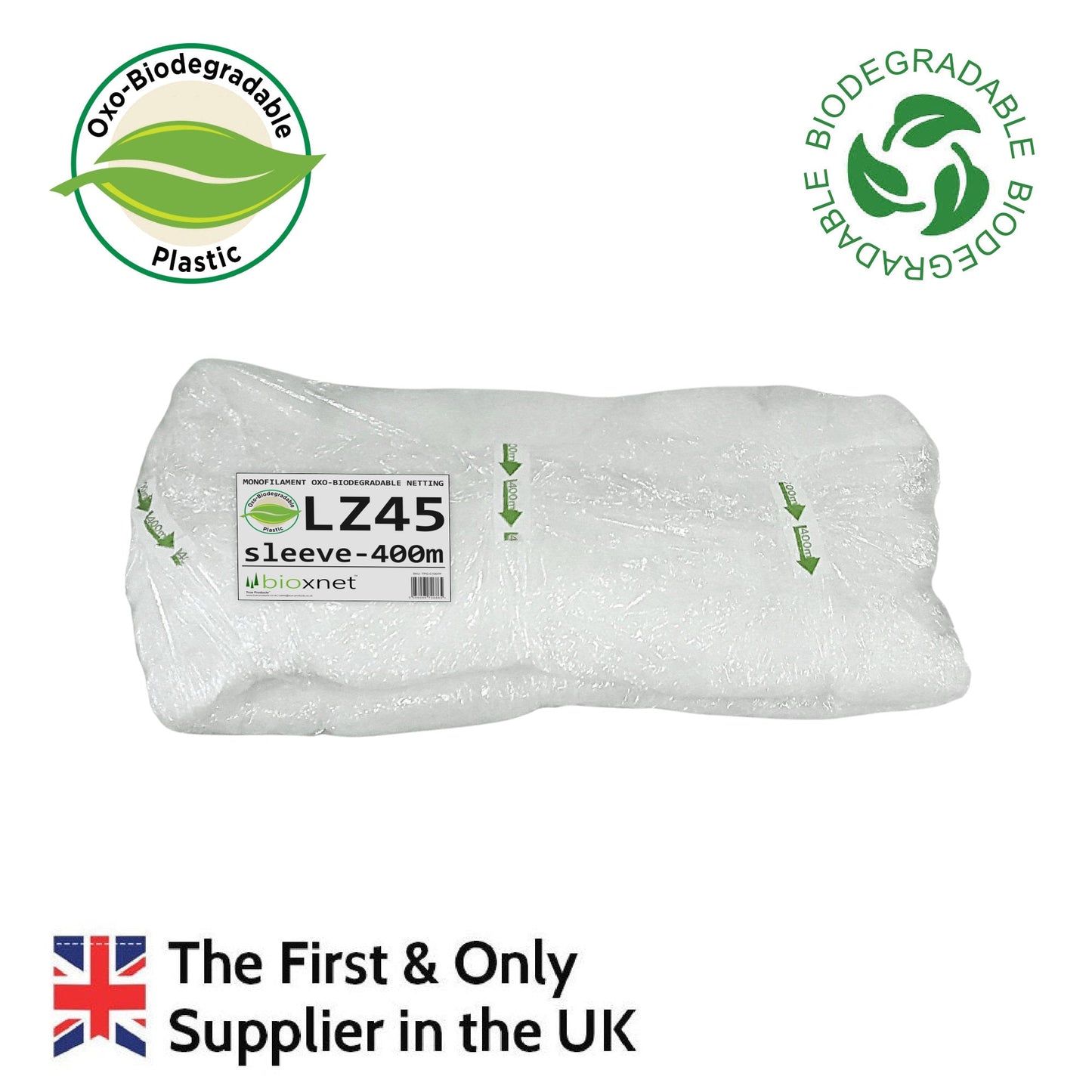 LZ45 Oxo-Biodegradable Tree Netting Sleeve - 400m