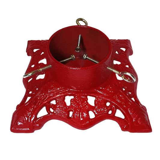 Cast Iron Red Snowman 12" Christmas Tree Stand