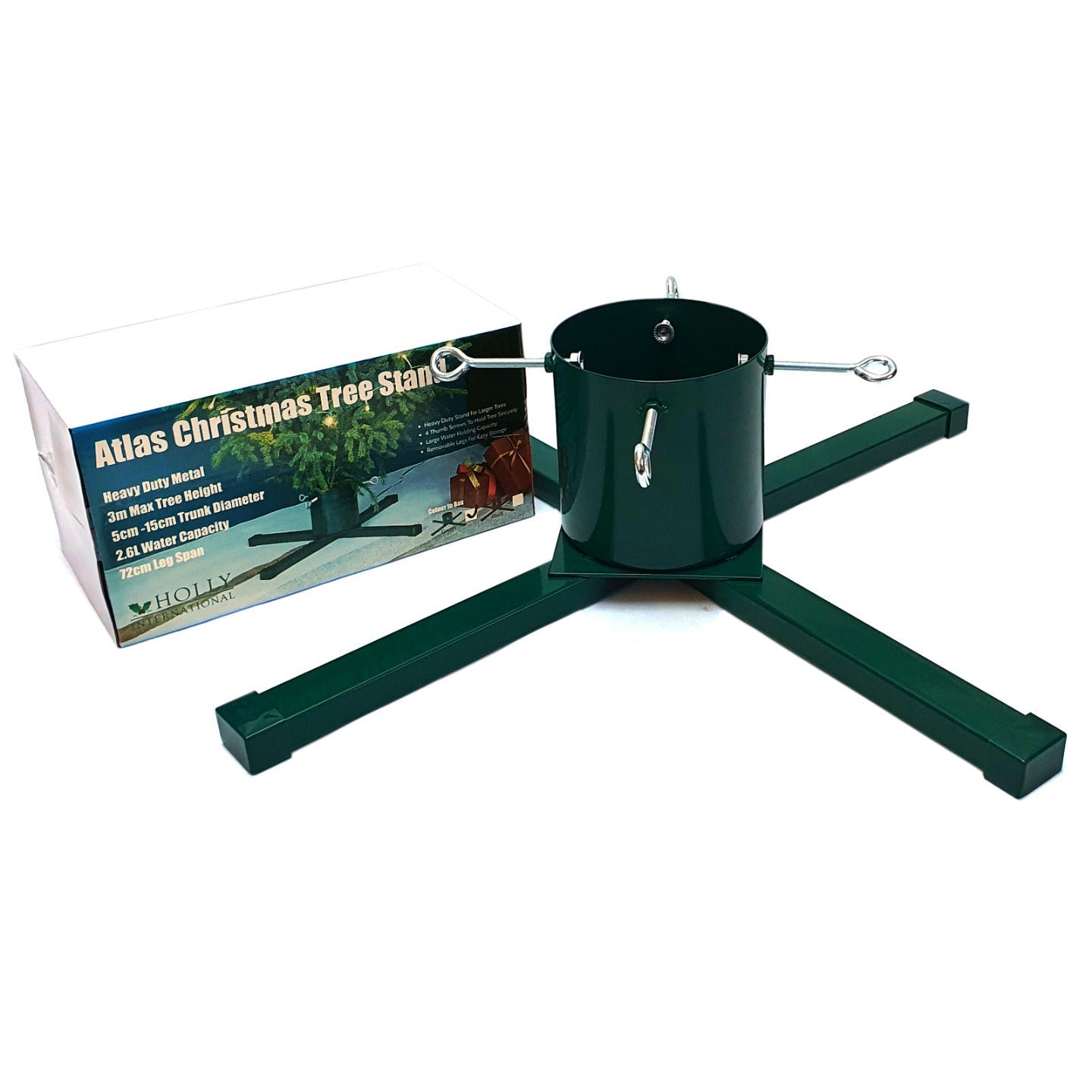 Atlas Heavy Duty Metal Green Christmas Tree Stand