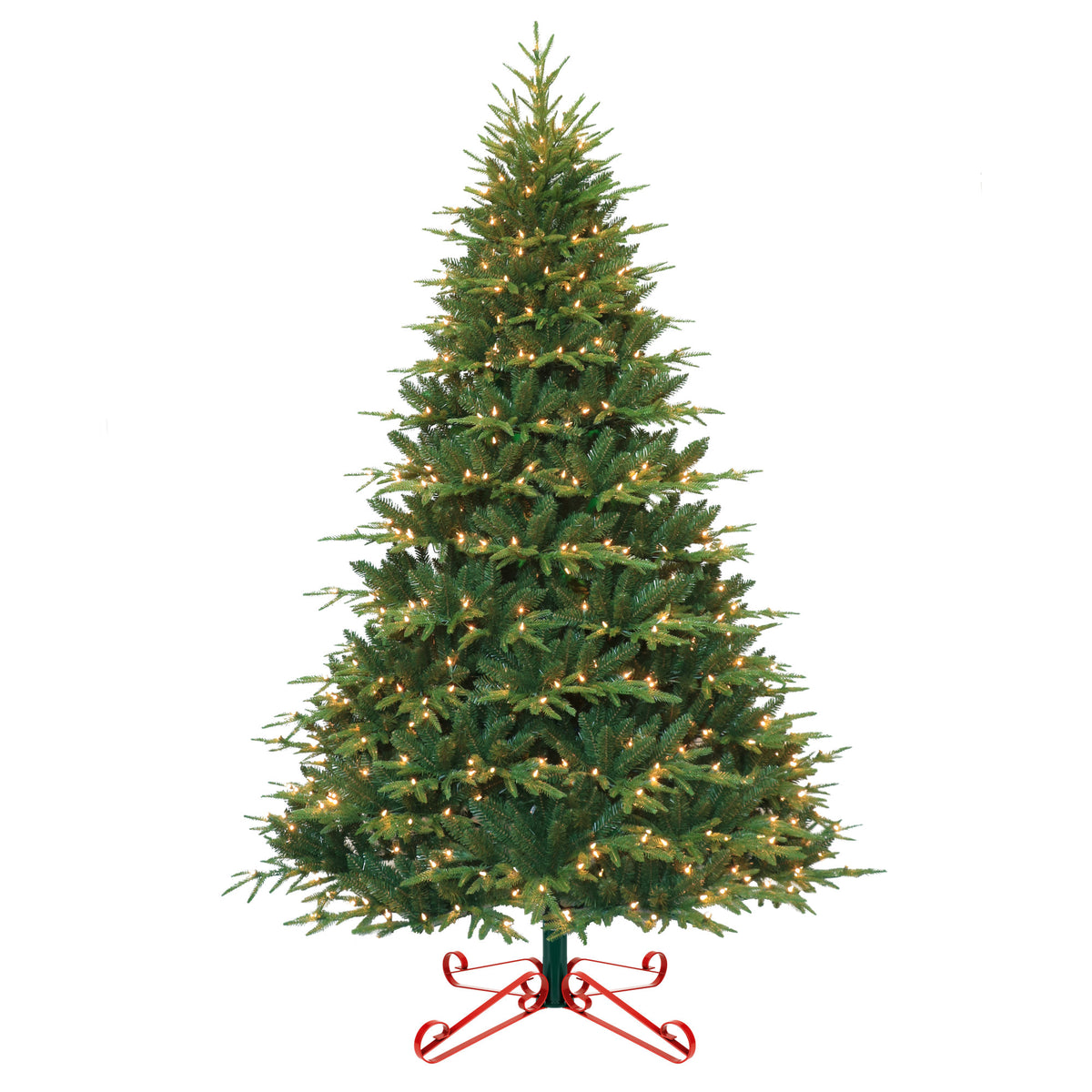Traditional Scroll Leg Artificial Christmas Tree Stand - Red/Green
