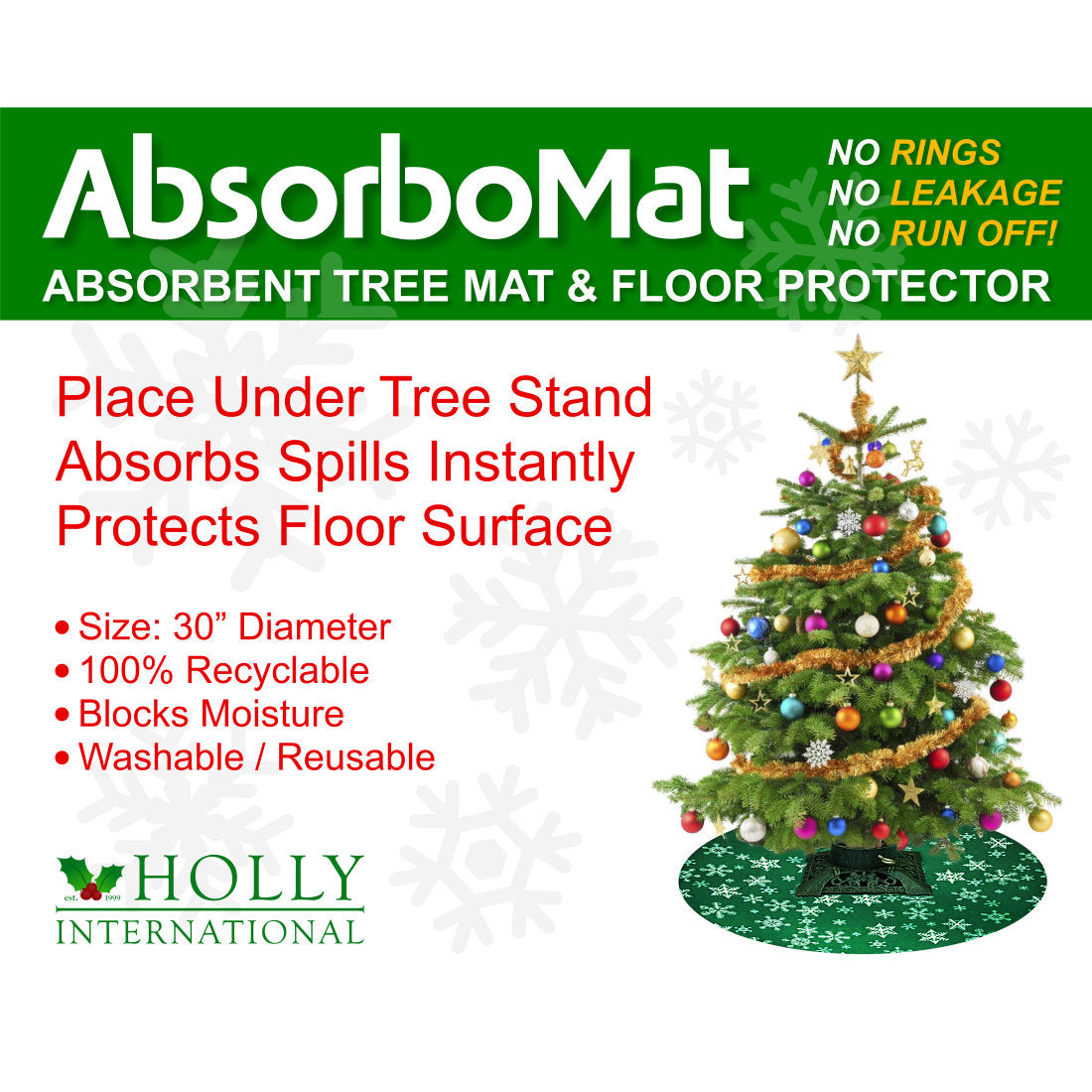 Absorbent Mat & Floor Protector - Green