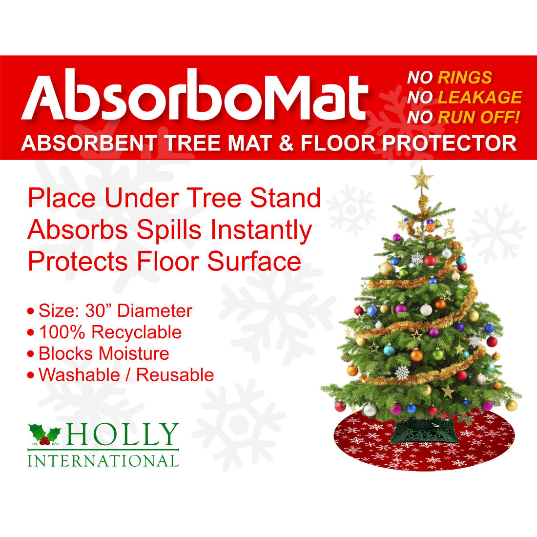 Absorbent Mat & Floor Protector - Red