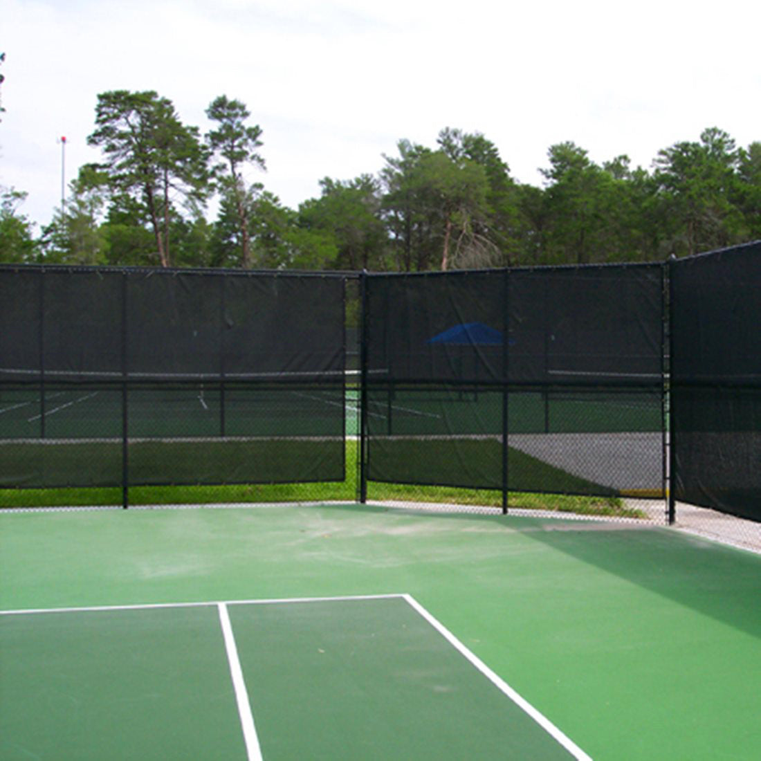 80% 'T' Shade & Privacy Netting Black - Tennis Court