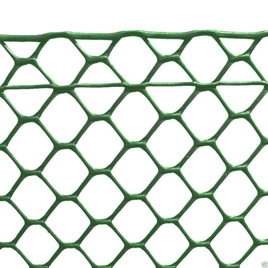 Green Rigid Plastic Mesh Fence - Hexagon 25mm